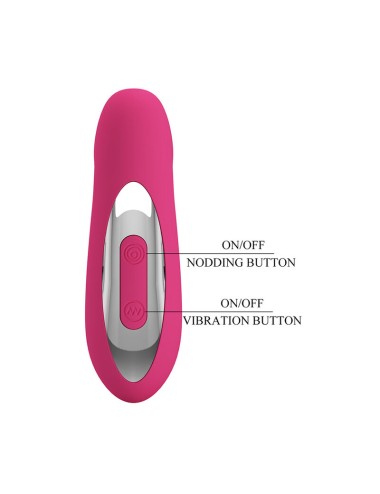 PRETTY LOVE – DUDEN WIEDERAUFLADBARER SILIKON-VIBRATOR MIT 12 VIBRATIONSMODI UND 3 SCHAUKELMODI, PINK