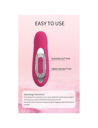PRETTY LOVE – DUDEN WIEDERAUFLADBARER SILIKON-VIBRATOR MIT 12 VIBRATIONSMODI UND 3 SCHAUKELMODI, PINK