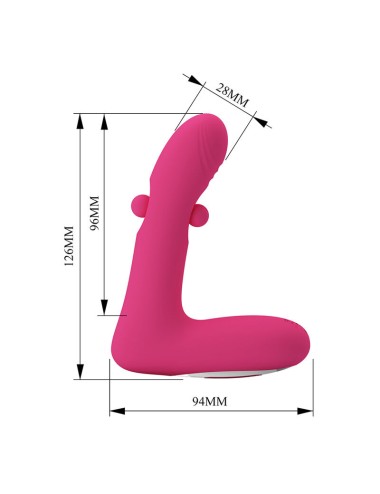 PRETTY LOVE – DUDEN WIEDERAUFLADBARER SILIKON-VIBRATOR MIT 12 VIBRATIONSMODI UND 3 SCHAUKELMODI, PINK