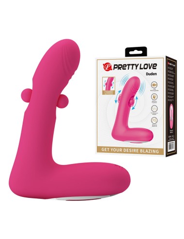 PRETTY LOVE – DUDEN WIEDERAUFLADBARER SILIKON-VIBRATOR MIT 12 VIBRATIONSMODI UND 3 SCHAUKELMODI, PINK
