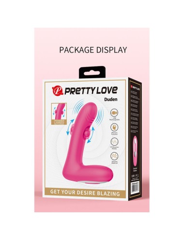 PRETTY LOVE – DUDEN WIEDERAUFLADBARER SILIKON-VIBRATOR MIT 12 VIBRATIONSMODI UND 3 SCHAUKELMODI, PINK