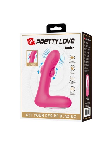 PRETTY LOVE – DUDEN WIEDERAUFLADBARER SILIKON-VIBRATOR MIT 12 VIBRATIONSMODI UND 3 SCHAUKELMODI, PINK