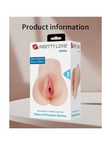 PRETTY LOVE – OTTILIE REALISTISCHER SILIKON-VAGINA-MASTURBATOR, KOMPAKT, NATÜRLICH
