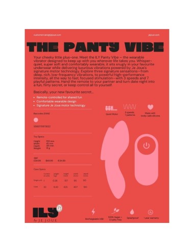 JE JOUE - ILY PANTY VIBE FERNBEDIENUNGS-INTIMVIBRATOR