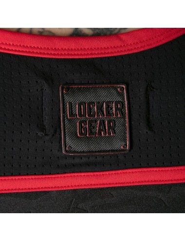 LOCKER GEAR - TANKTOP MIT VOLLEM MILITÄRZUGANG, ROT, XL