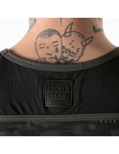 LOCKER GEAR - TANKTOP MIT VOLLEM MILITÄRZUGANG, SCHWARZ, GRÖSSE M