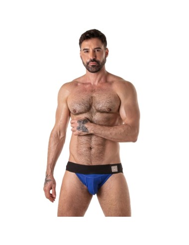 LOCKER GEAR - BREITER TAILBAND-JOCKSTRAP BLAU M