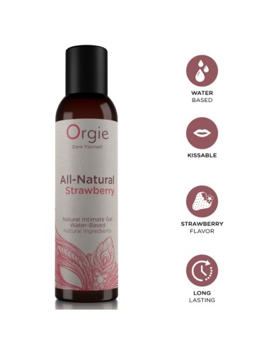 ORGIE - GANZ NATÜRLICHES ERDBEER-KUSSBARES INTIMGEL AUF WASSERBASIS 150 ML