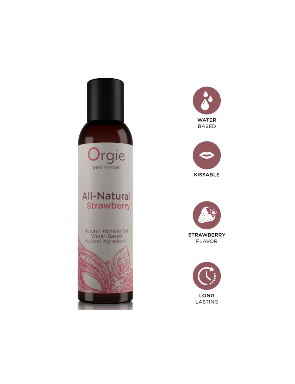ORGIE - GANZ NATÜRLICHES ERDBEER-KUSSBARES INTIMGEL AUF WASSERBASIS 150 ML