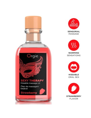 ORGIE - LIPPENMASSAGE ERDBEER KUSSBARES MASSAGESET 100 ML