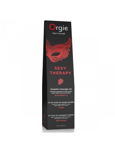 ORGIE - LIPPENMASSAGE ERDBEER KUSSBARES MASSAGESET 100 ML