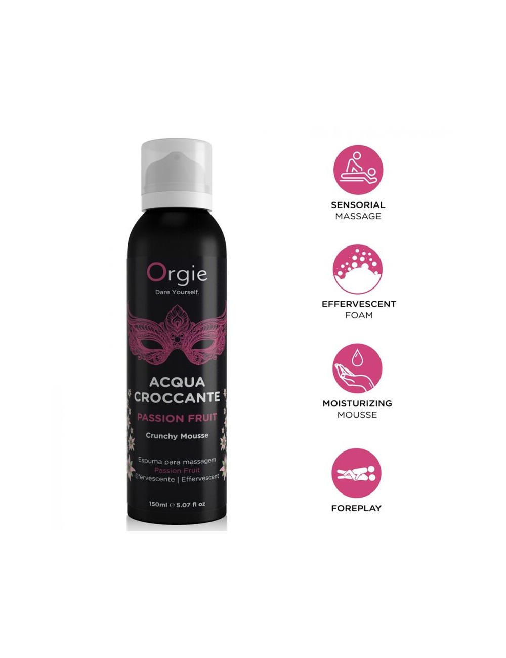 ORGIE - ACQUA CROCCANTE PASSIONSFRUCHT KNUSPRIGE MASSAGEMOUSSE 150 ML
