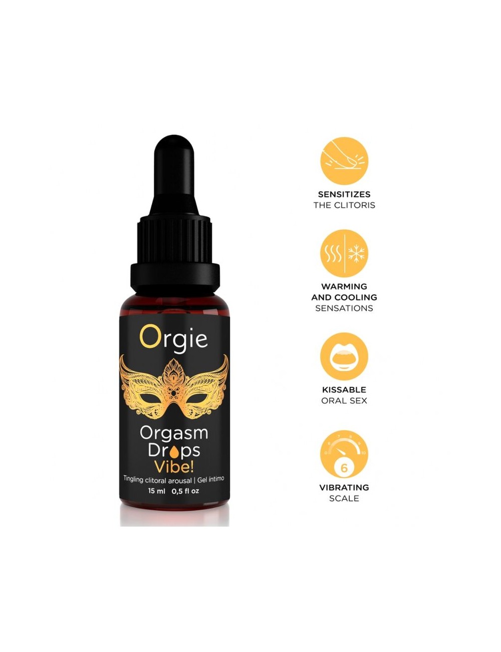 ORGIE - ORGASMUS-TROPFEN-VIBULATOR! VIBRIERENDER KLITORISTISCHER ERMÖGLICHUNGSSPANNER 15 ML