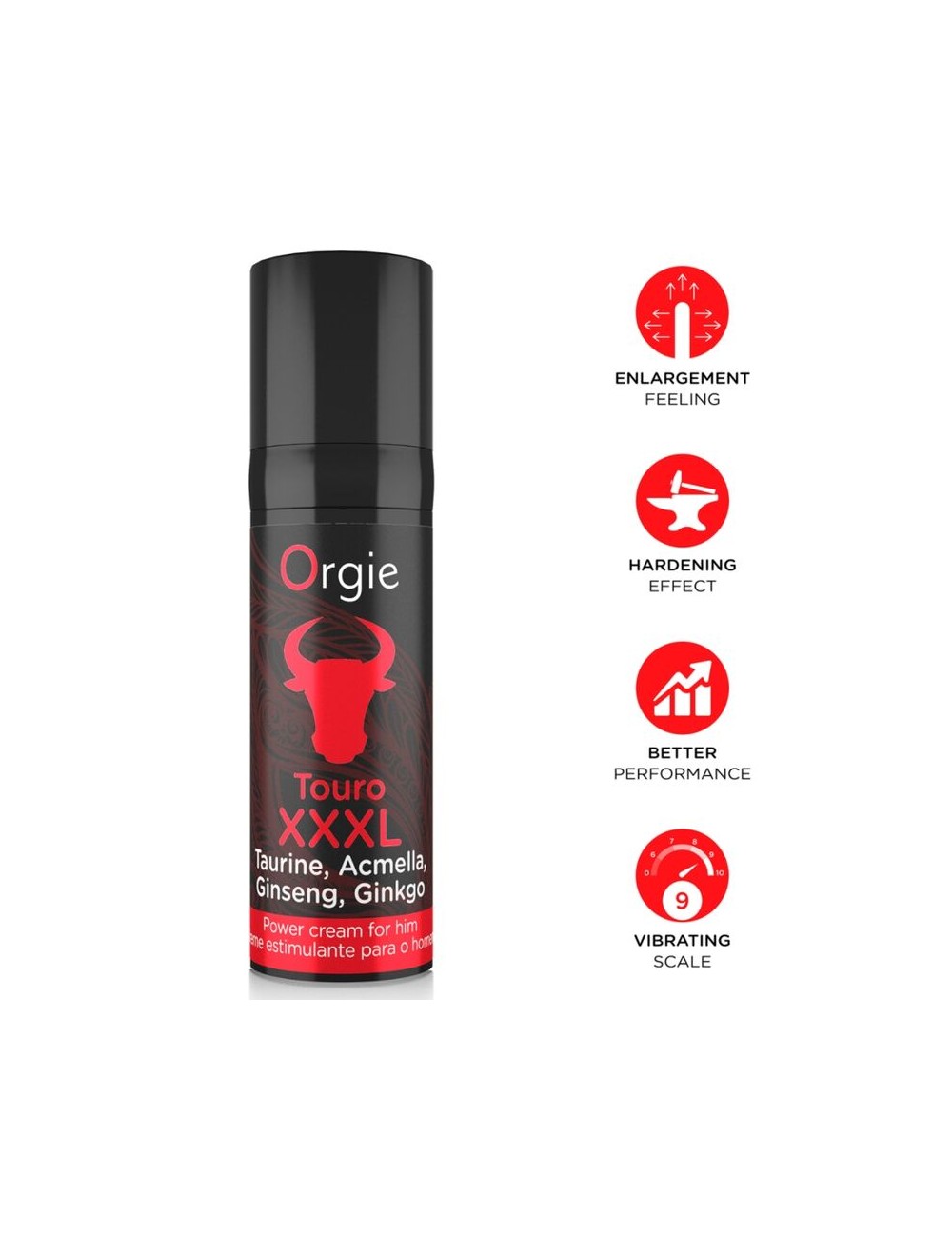 ORGIE - TOURO XXXL EREKTIONSVERBESSERUNGS- UND VERGRÖSSERUNGSCREME 15 ML