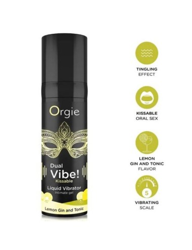 ORGIE - DUAL VIBE! LIQUID-VIBRATOR MIT ZITRONEN-GIN-TONIC-GESCHMACK