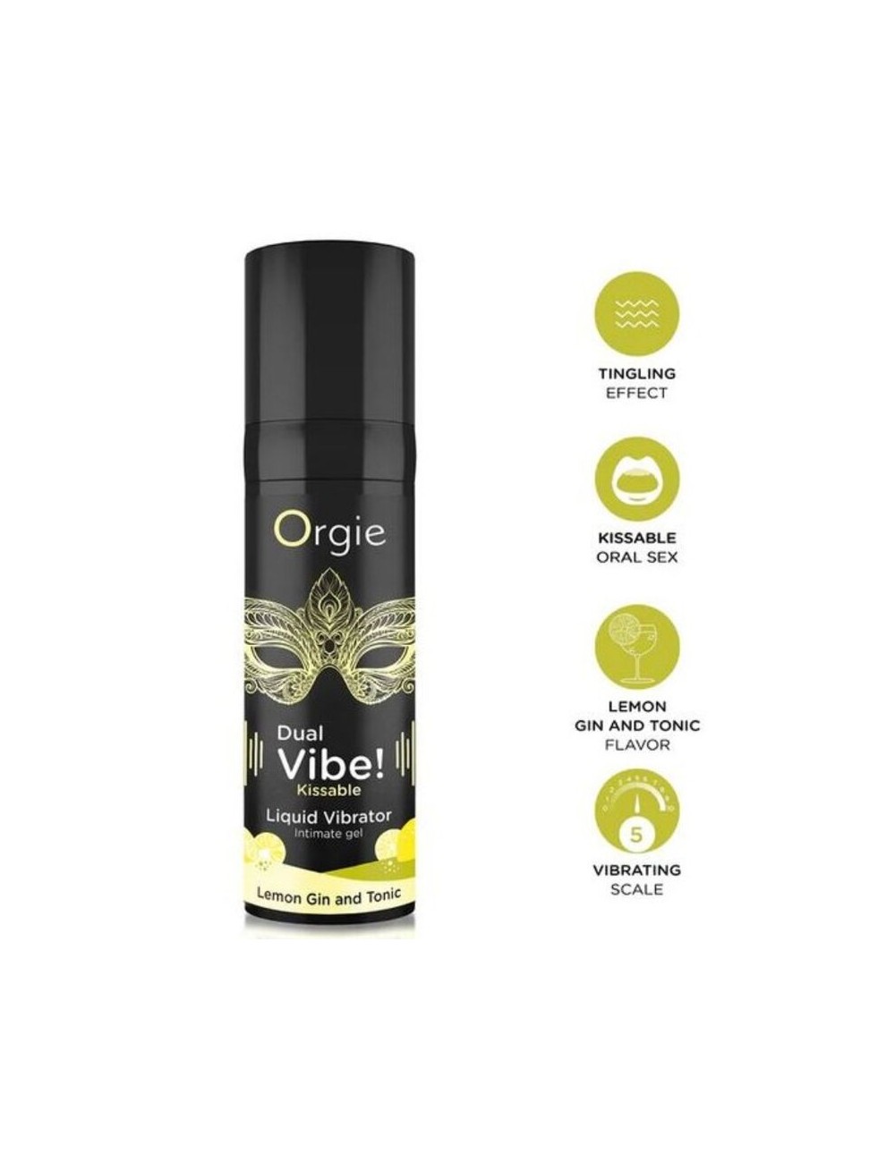 ORGIE - DUAL VIBE! LIQUID-VIBRATOR MIT ZITRONEN-GIN-TONIC-GESCHMACK