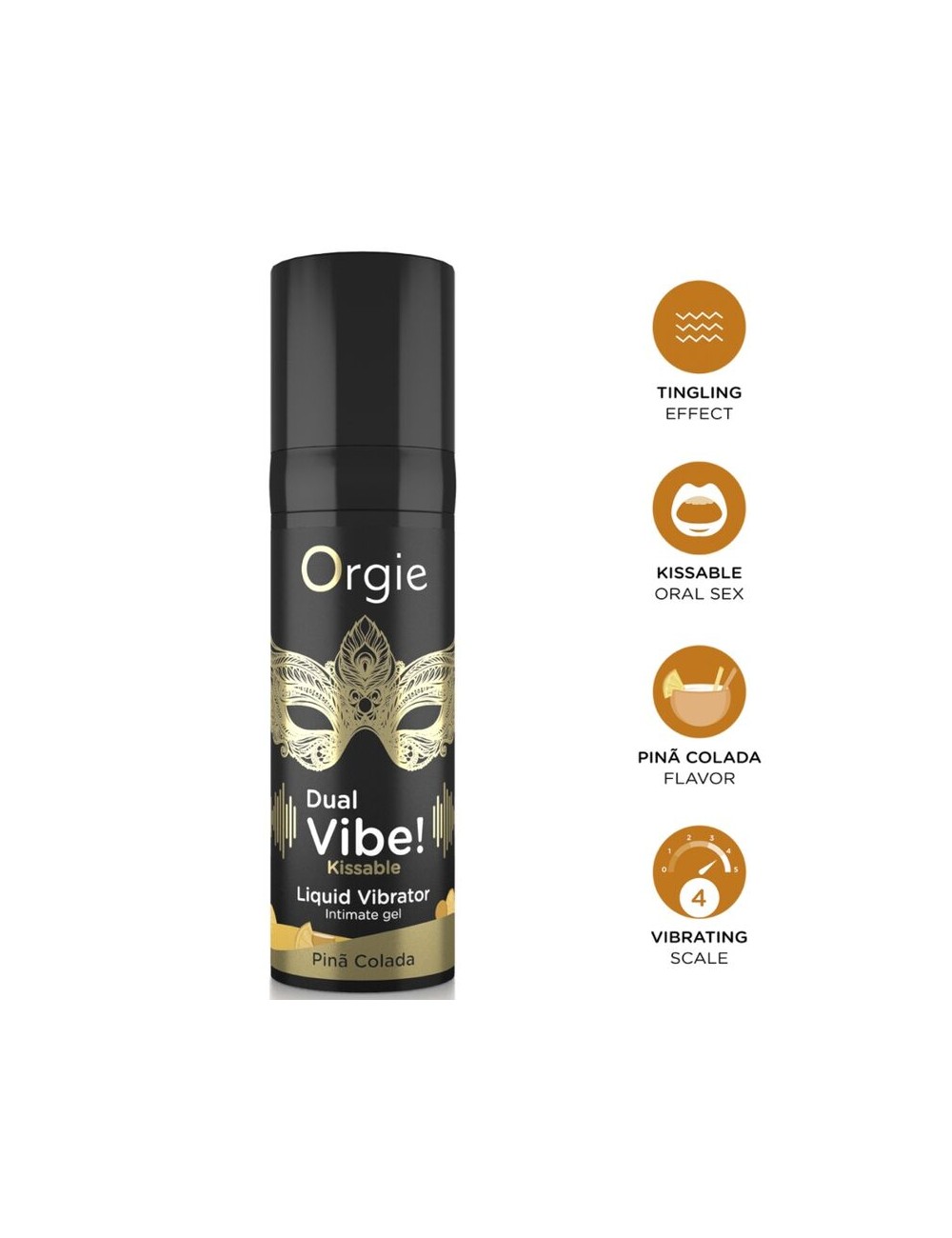 ORGIE - DUAL-VIBE! PIÑA COLADA KISSABLE FLÜSSIGER VIBRATOR 15 ML