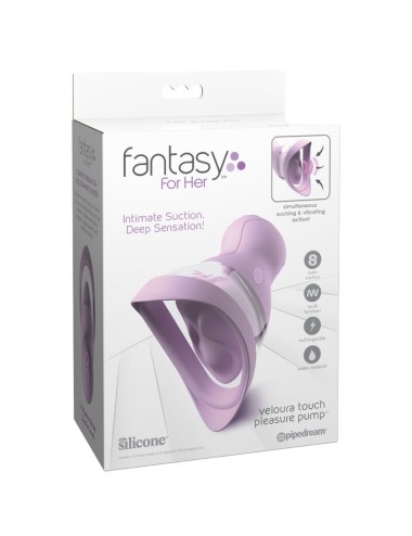 FANTASY FOR HER - VELOURA TOUCH LUSTIKPUMPE INTIMPUMPE MIT SAUG- UND VIBRATIONSFUNKTION LILA