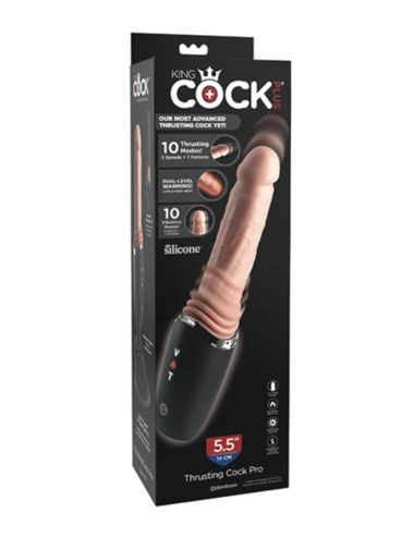 KING COCK PLUS – STOSSENDER SILIKON-DILDO MIT GASHEBEL