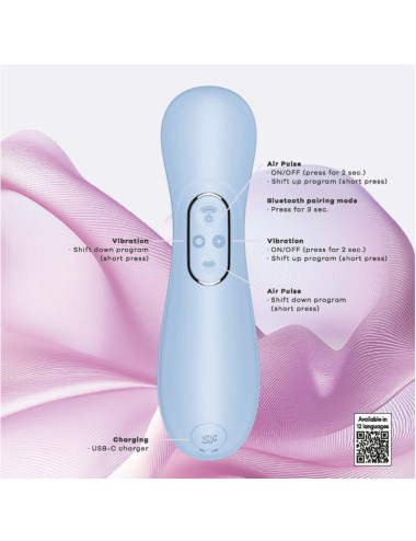 SATISFYER - PRO 2 GENERATION 4 KLITORALSTIMULATOR SERENE BLUE
