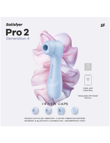 SATISFYER - PRO 2 GENERATION 4 KLITORALSTIMULATOR SERENE BLUE