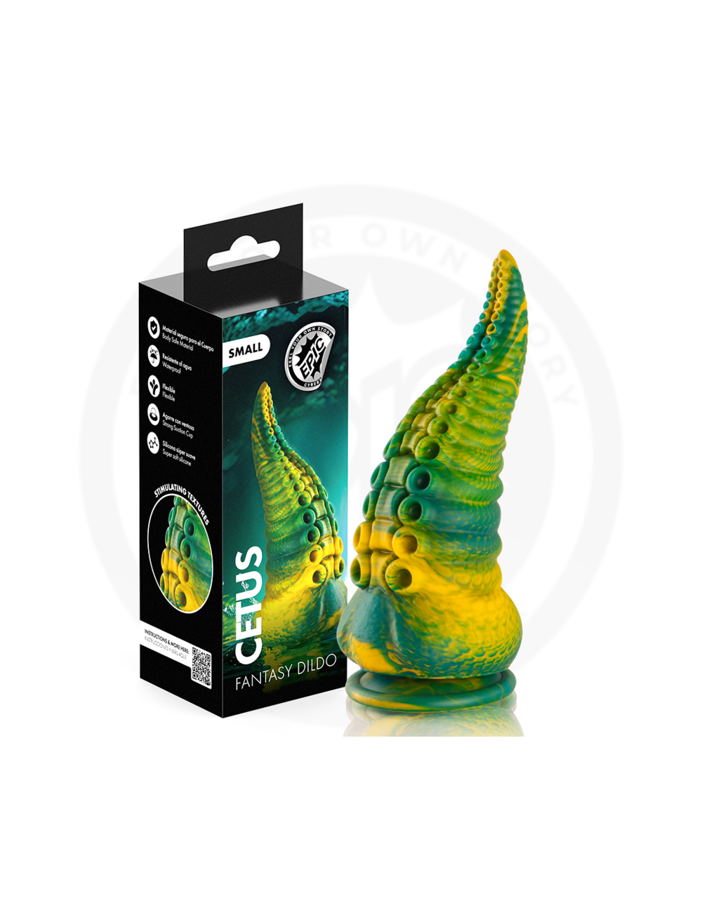 EPIC - CETUS DILDO GRÜNER TENTAKEL KLEINE GRÖSSE