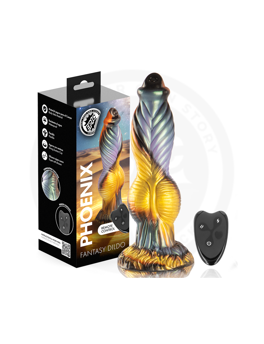 EPIC - PHOENIX DILDO DIE WIEDERAUFNAHME DES VERGNÜGENS WIEDERAUFLADBARE FERNBEDIENUNG