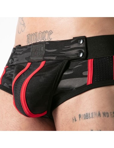 LOCKER GEAR - JOCKBRIEF MIT VOLLSTÄNDIGEM MILITÄRZUGRIFF, ROT, XL