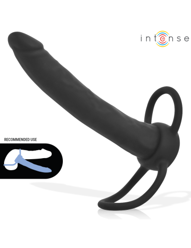 INTENSE - LUCAS ANALDILDO MIT PENIS- UND HODENRING AUS SILIKON