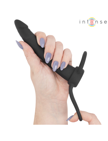 INTENSE - LUCAS ANALDILDO MIT PENIS- UND HODENRING AUS SILIKON