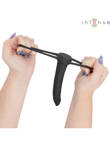 INTENSE - LUCAS ANALDILDO MIT PENIS- UND HODENRING AUS SILIKON