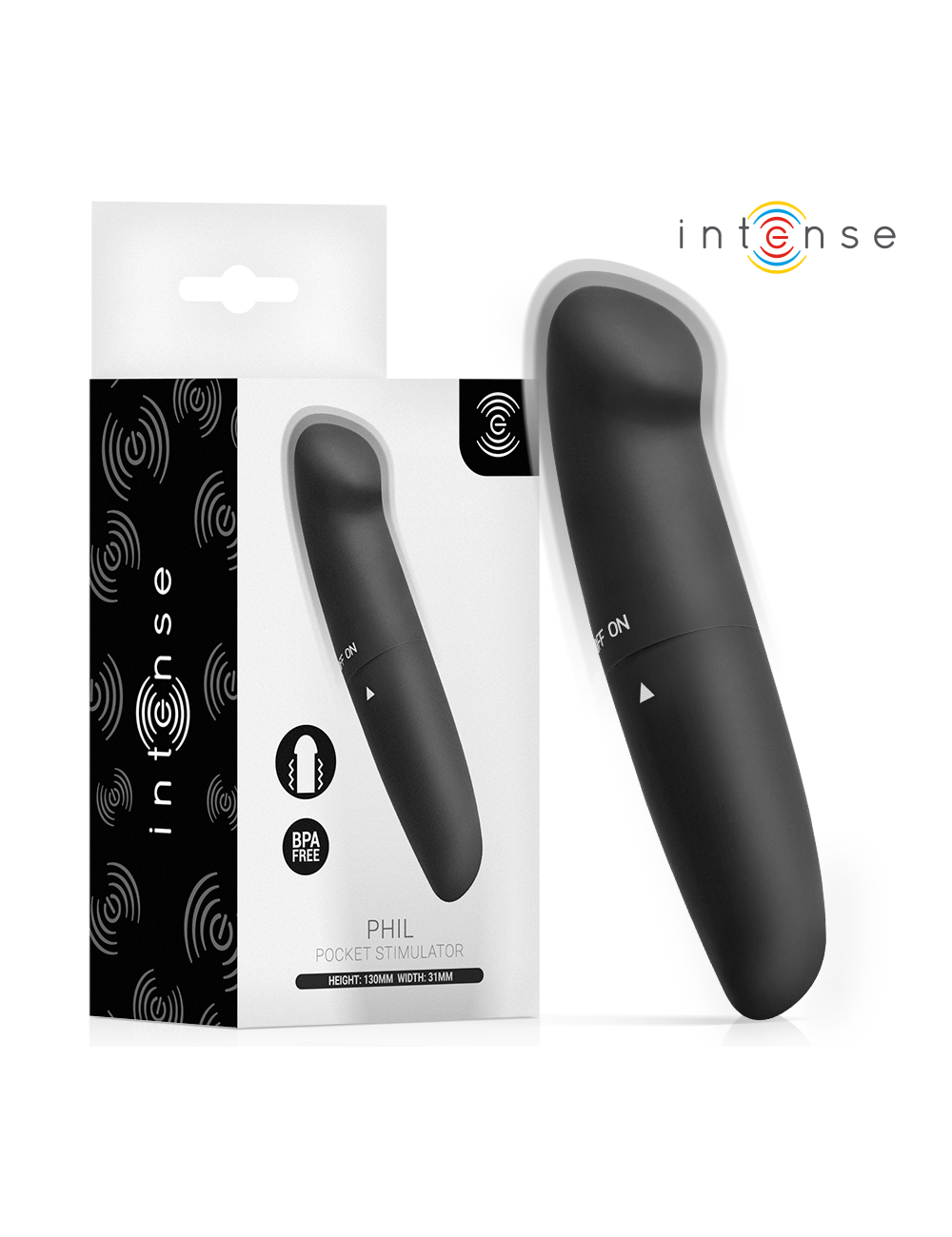 INTENSE - PHIL G-PUNKT-VIBRATOR SCHWARZ 13 CM