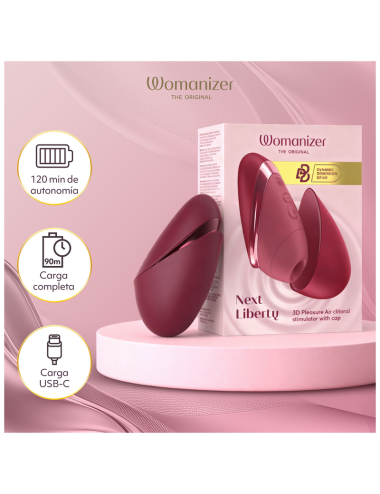 WOMANIZER - NEXT LIBERTY 3D PLEASURE AIR KLITORALSTIMULATOR BORDEAUX