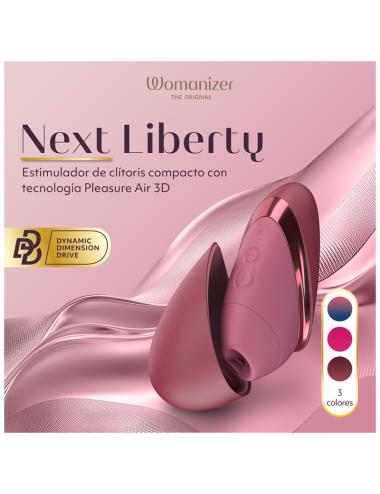 WOMANIZER - NEXT LIBERTY 3D PLEASURE AIR KLITORALSTIMULATOR BORDEAUX