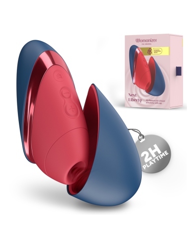 WOMANIZER - NEXT LIBERTY 3D PLEASURE AIR KLITORALSTIMULATOR BLAU/ROT