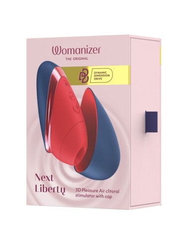 WOMANIZER - NEXT LIBERTY 3D PLEASURE AIR KLITORALSTIMULATOR BLAU/ROT