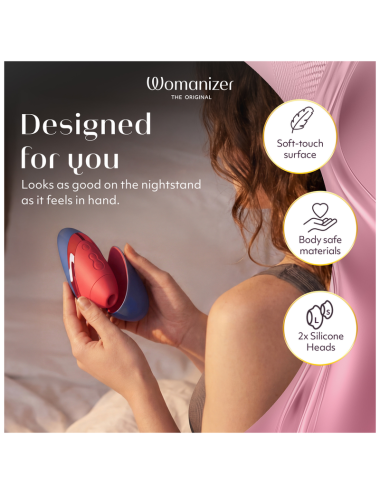 WOMANIZER - NEXT LIBERTY 3D PLEASURE AIR KLITORALSTIMULATOR BLAU/ROT