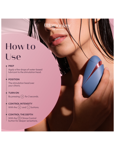 WOMANIZER - NEXT LIBERTY 3D PLEASURE AIR KLITORALSTIMULATOR BLAU/ROT