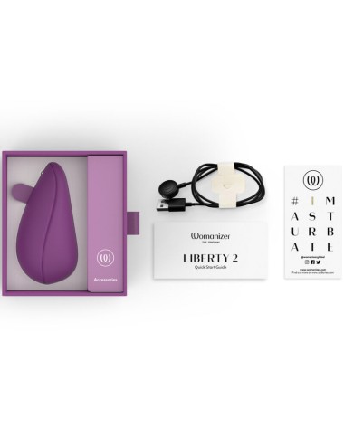 WOMANIZER - LIBERTY 2 SAUG-KLITORISSTIMULATOR, 8 INTENSITÄTSSTUFEN, LILA