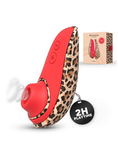 WOMANIZER - LIBERTY 2 SAUG-KLITORISSTIMULATOR, 8 INTENSITÄTSSTUFEN, LEOPARDENMUSTER