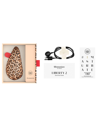 WOMANIZER - LIBERTY 2 SAUG-KLITORISSTIMULATOR, 8 INTENSITÄTSSTUFEN, LEOPARDENMUSTER