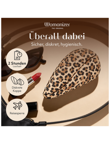 WOMANIZER - LIBERTY 2 SAUG-KLITORISSTIMULATOR, 8 INTENSITÄTSSTUFEN, LEOPARDENMUSTER