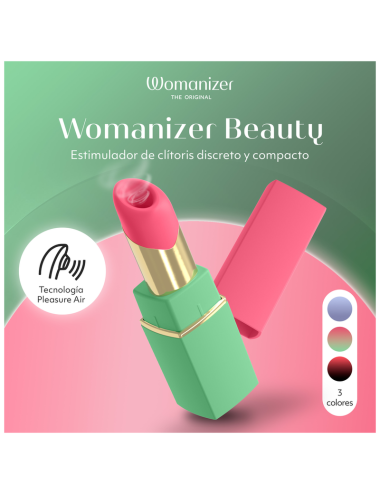 WOMANIZER - SCHÖNER SAUG-KLITARSIMULATOR MIT 6 INTENSITÄTSSTUFEN, GRÜN UND PINK