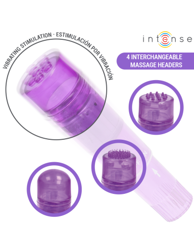 INTENSE - KURT MINI-MASSAGEGERÄT MIT 4 AUSTAUSCHBAREN AUFSÄTZEN