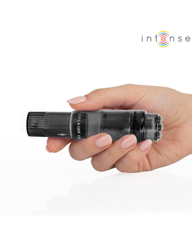 INTENSE - KURT MINI-MASSAGEGERÄT MIT 4 AUSTAUSCHBAREN AUFSÄTZEN SCHWARZ