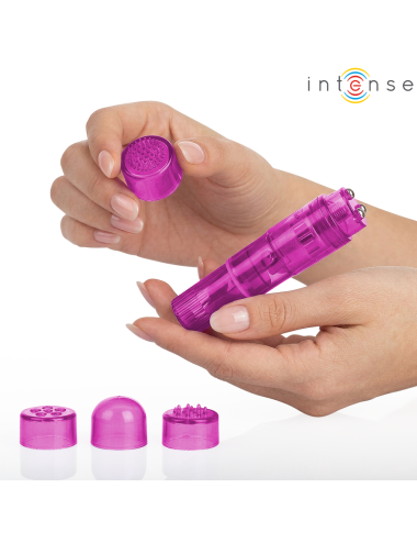 INTENSE - KURT MINI-MASSAGEGERÄT MIT 4 AUSTAUSCHBAREN AUFSÄTZEN PINK
