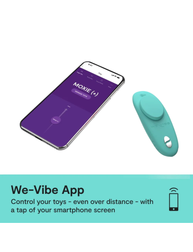 WE-VIBE - MOXIE+ MAGNETCLIP-PANTY-VIBRATOR AQUA