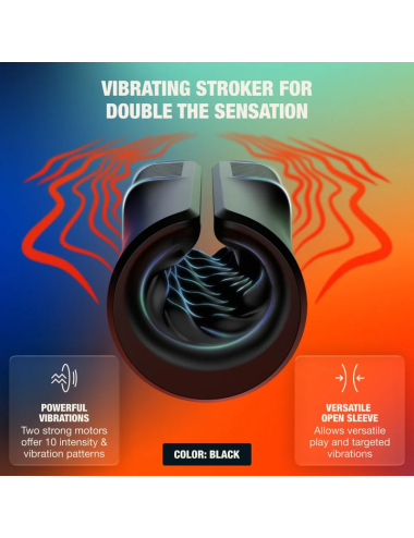 ARCWAVE - ZING VIBRIERENDER MÄNNLICHER STROKER MIT DOPPELMOTOR SCHWARZ
