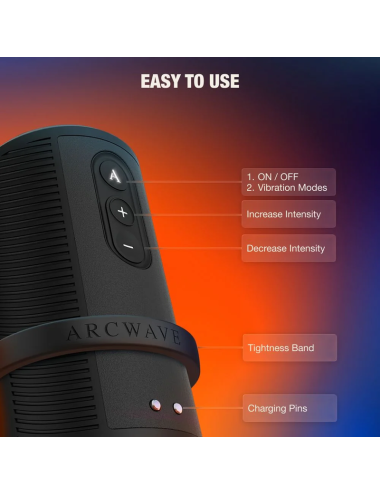 ARCWAVE - ZING VIBRIERENDER MÄNNLICHER STROKER MIT DOPPELMOTOR SCHWARZ