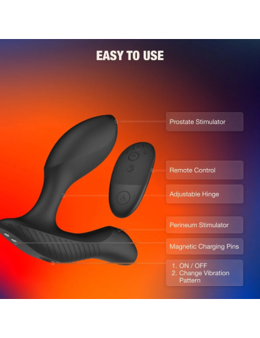 ARCWAVE - PERK VIBRIERENDES PROSTATAMASSAGEGERÄT MIT DOPPELMOTOR UND FERNBEDIENUNG SCHWARZ